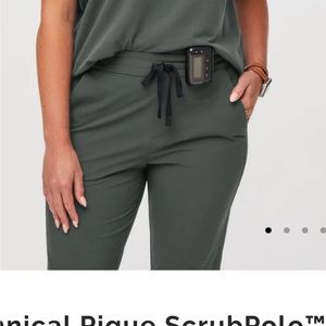 Figs Yola high waist scrub pants in bonsai color